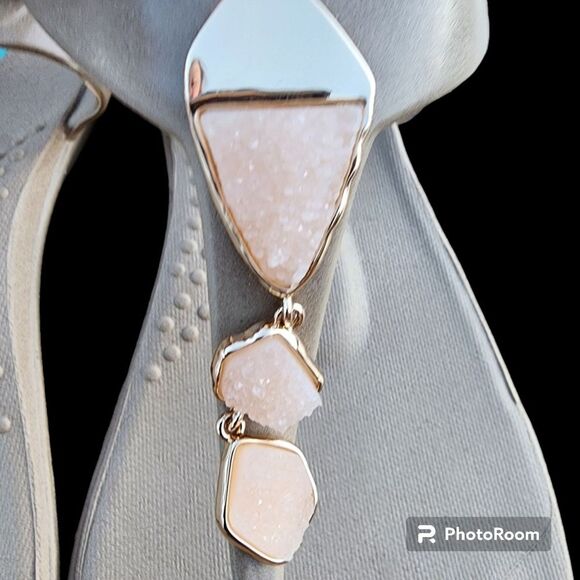 Soft Surroundings Trudy Sandal Womens SZ 8 Beachy Rubber Geode Resort Vacation - Picture 4 of 5